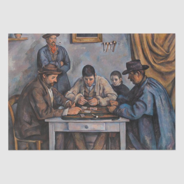 Papier Mousseline Paul Cezanne - Les Joueurs De Cartes (Recto)