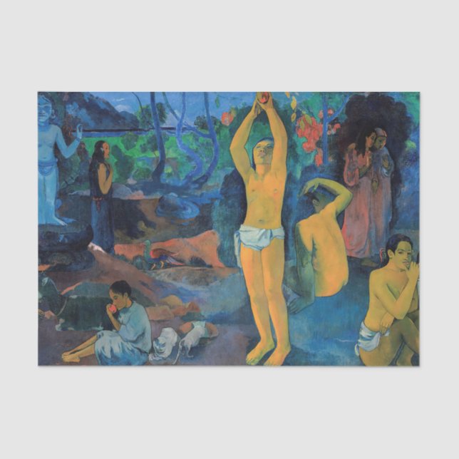 Papier Mousseline Paul Gauguin - D'Où Sommes-Nous Venus ? (Recto)