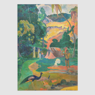 Papier Mousseline Paul Gauguin - Paysage avec Peacocks / Matamoe
