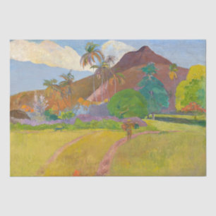 Papier Mousseline Paul Gauguin - Paysage tahitien