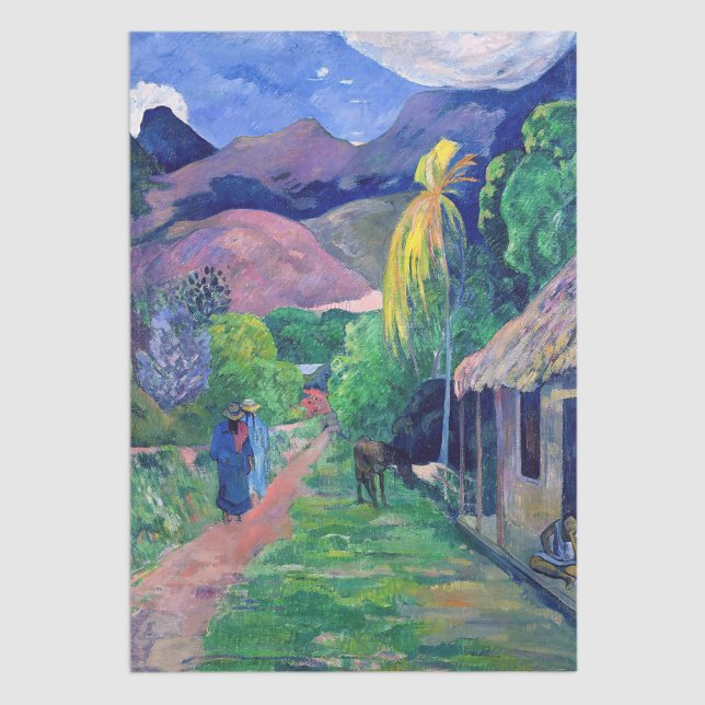 Papier Mousseline Paul Gauguin - Rue à Tahiti (Créateur téléchargé)