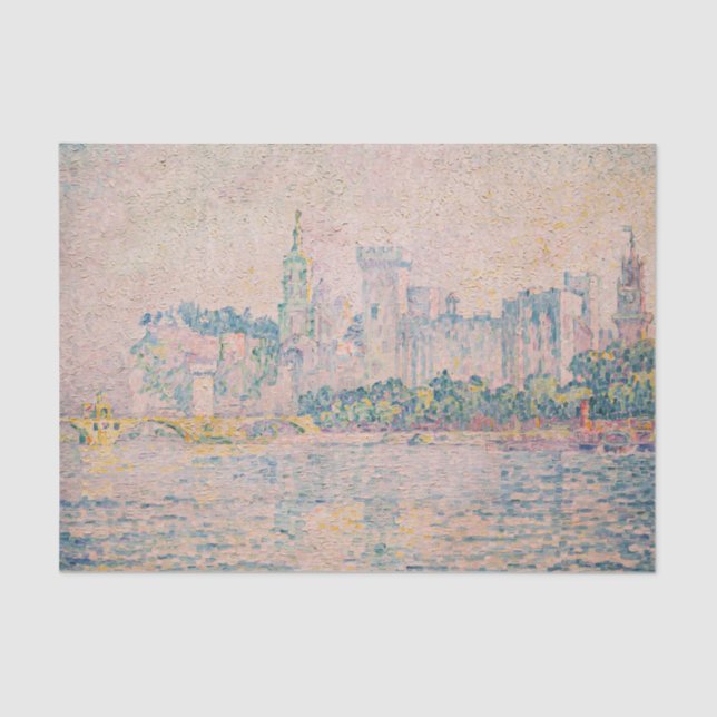 Papier Mousseline Paul Signac - Avignon, matin (Recto)