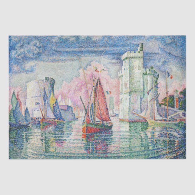 Papier Mousseline Paul Signac - Entrée du port de La Rochelle (Recto)