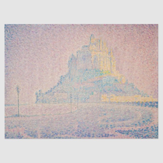 Papier Mousseline Paul Signac - Mont Saint Michel Fog et Soleil (Recto)