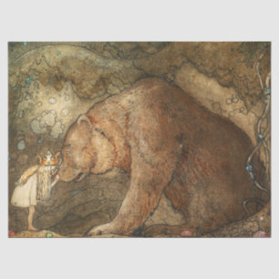 Papier Mousseline Pauvre petite ours par John Bauer