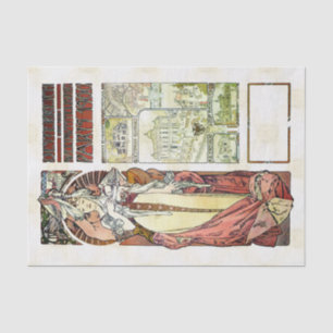 Papier Mousseline Pavillon d'Autrichien d'Alfons Mucha 1900