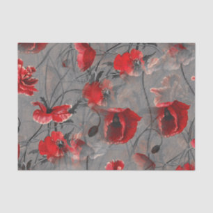 Papier Mousseline Pavot Haze