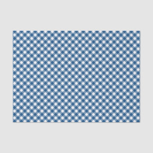 Papier Mousseline Pays Chic Bleu En vichy Motif