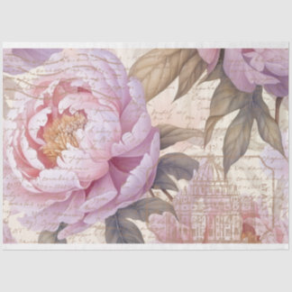 Papier Mousseline Pays Français Lilac Peonies Document de découpage
