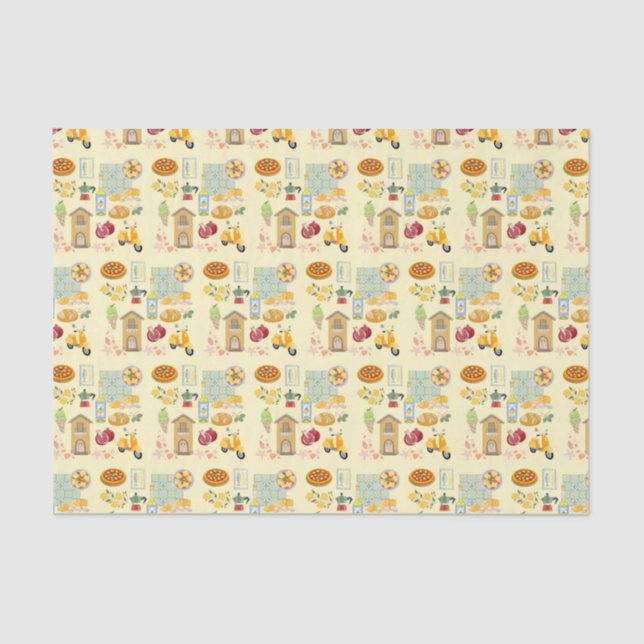 Papier Mousseline Pays Vie Italie (Recto)