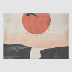 Papier Mousseline Paysage Abstrait de Boho (12)