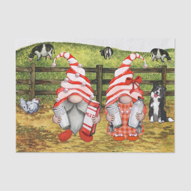 Papier Mousseline Paysage agricole Vache Militante Gnomes Paysage (Recto)