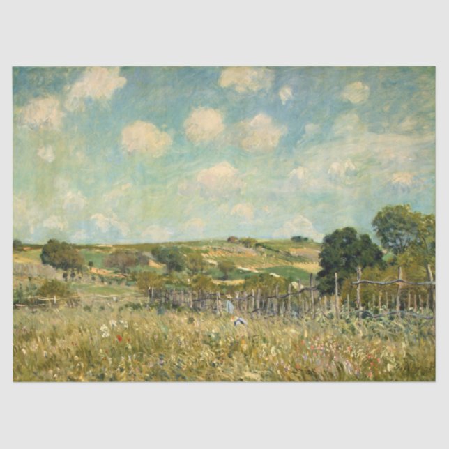 Papier Mousseline Paysage de campagne (par Alfred Sisley) (Recto)