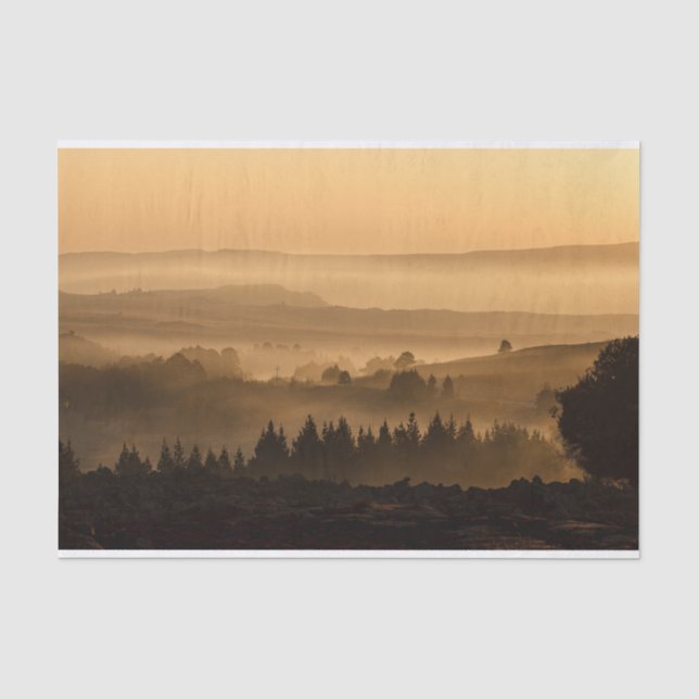 Papier Mousseline Paysage de coucher du soleil (Recto)