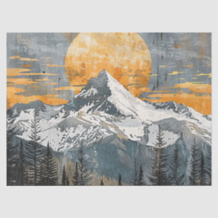 Papier Mousseline Paysage de montagne majestueux - Nature rustique