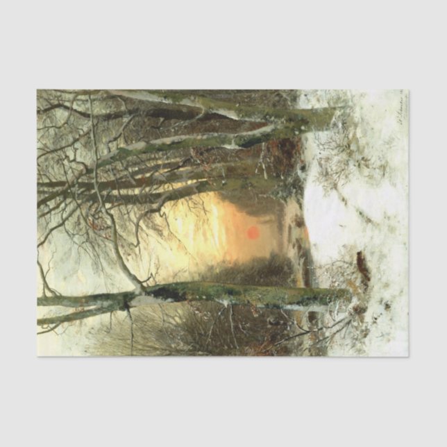 Papier Mousseline Paysage d'hiver (Recto)