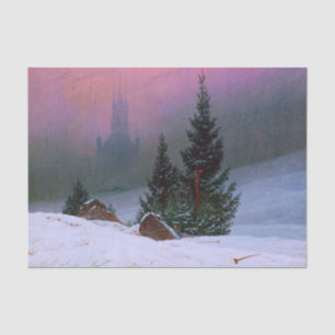 Papier Mousseline Paysage d'hiver Caspar David Friedrich