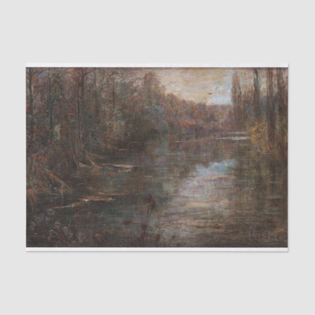 Papier Mousseline Paysage fluvial par Julia Beck (Recto)