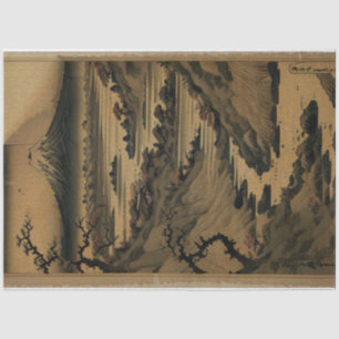 Papier Mousseline Paysage naturel traditionnel japonais vintage No1