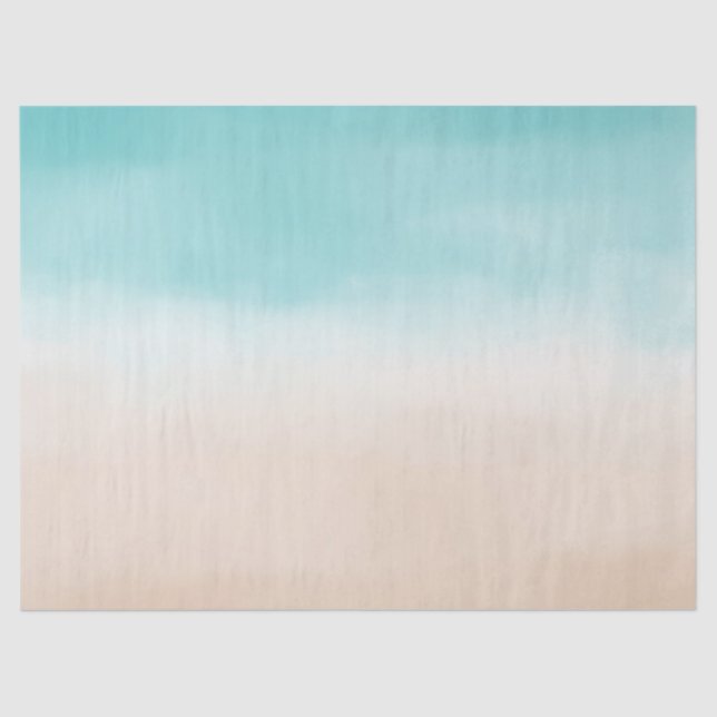 Papier Mousseline Peach Aqua Ombre  (Recto)