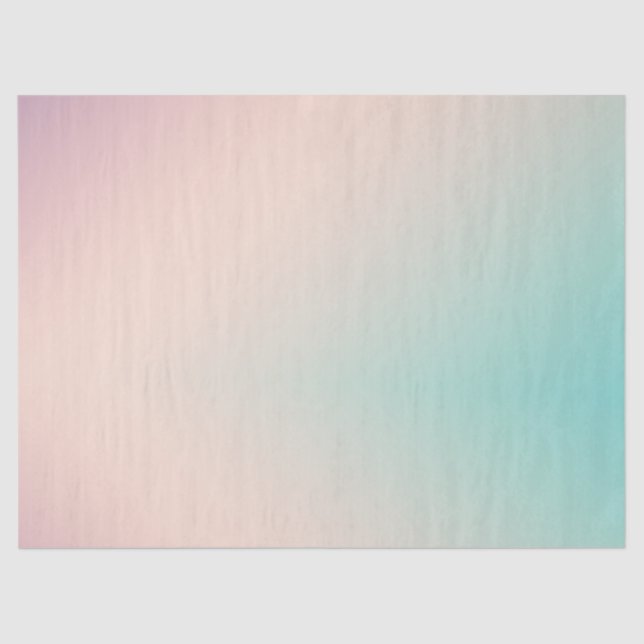 Papier Mousseline Peach Aqua Tie Dye Ombre (Recto)