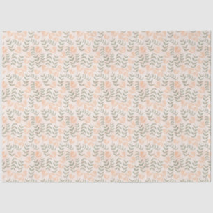 Papier Mousseline Peach Cute Floral Pastels