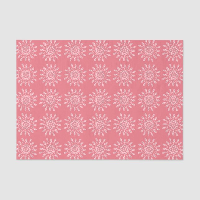 Papier Mousseline Peach Mandala (Recto)