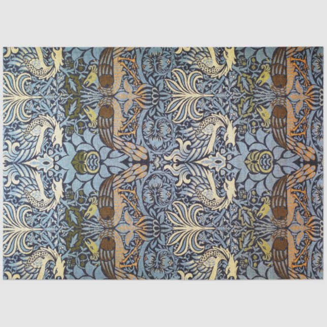 Papier Mousseline Peacock et Dragon, William Morris (Recto)