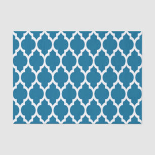 Papier Mousseline Peacock, Motif Quatrefoil Marocain Blanc #4
