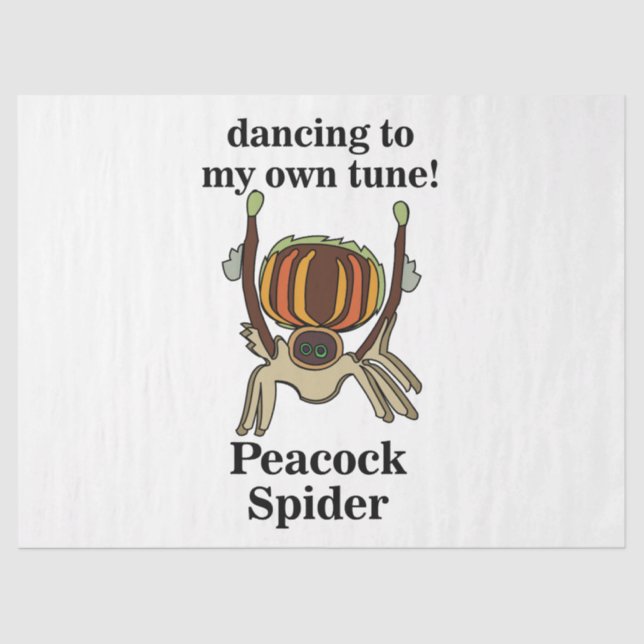 Papier Mousseline Peacock Spider Funny (Recto)