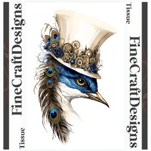 Papier Mousseline Peacock Steampunk Dans Un Découpage Casquette R 13