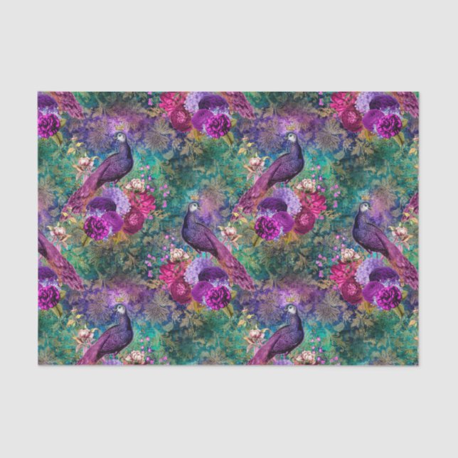 Papier Mousseline Peacock violet (Recto)