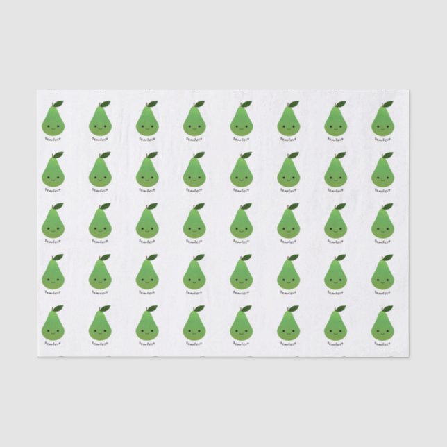Papier Mousseline Pearfect Cute Kawaii Pear (Recto)