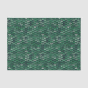 Papier Mousseline Peau de serpent de vert vert/échelle dragon de