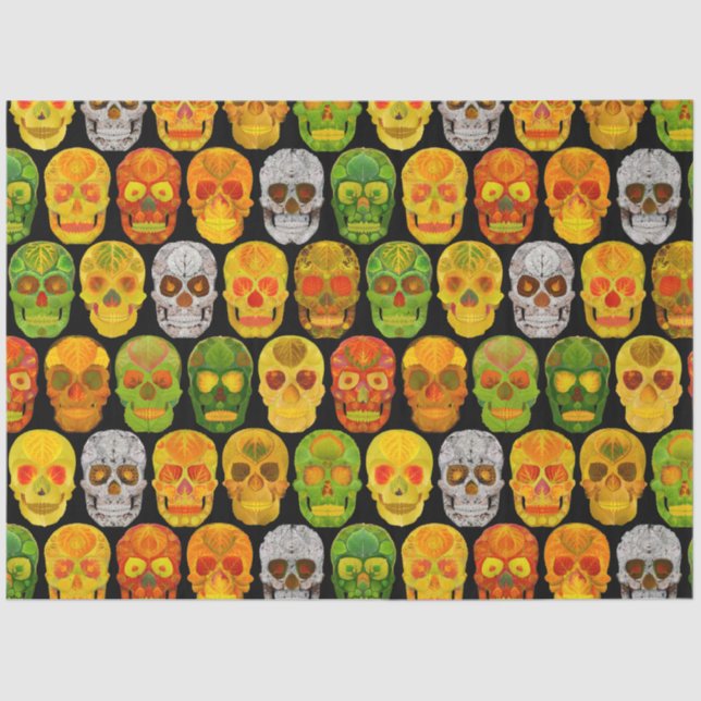 Papier Mousseline Peaux feuille Aspen Skulls sans couture motif 2018 (Recto)