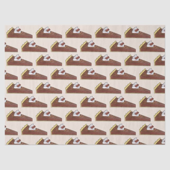 Papier Mousseline Pecan Pie Tarte Southern Food Slice Dessert Foin (Recto)