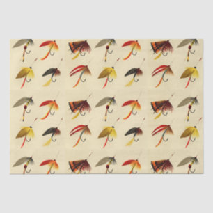 Papier Mousseline pêche à la mouche vintage flyers lures pêcheur