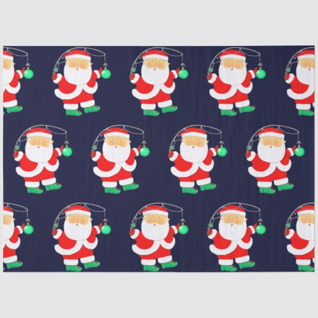 Papier Mousseline Pêche des Fêtes de Noël (Recto)