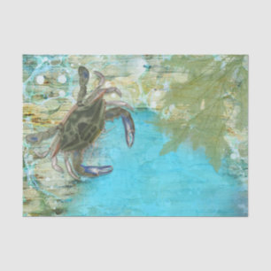 Papier Mousseline Pêche océanique du crabe bleu