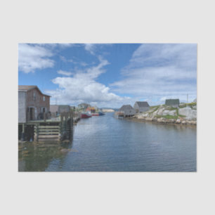 Papier Mousseline Pêche Village Peggy's Cove Tissue Paper