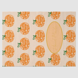 Papier Mousseline Pêcher Orange Citrouille artisanat main ou Merci