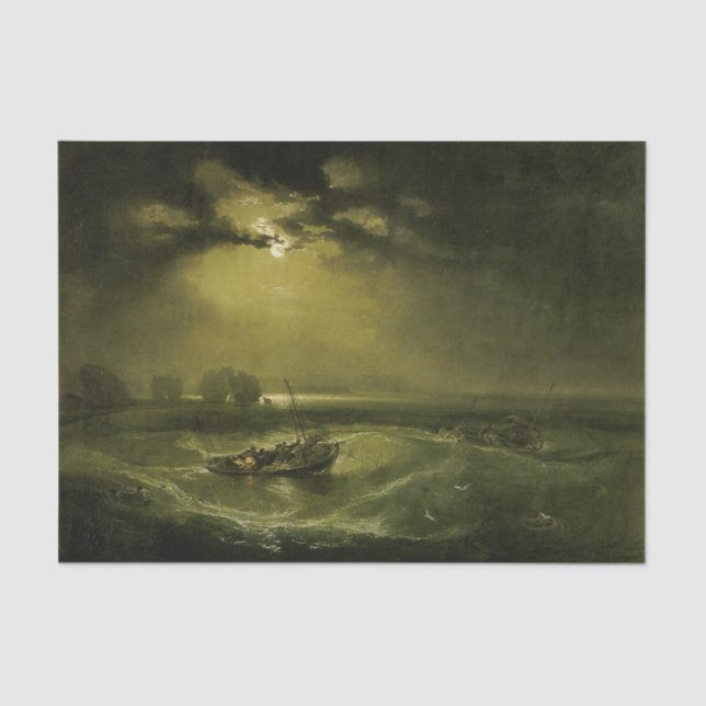 Papier Mousseline Pêcheurs en mer par J.M.W. Turner (Recto)
