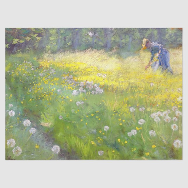 Papier Mousseline Peder Severin Kroyer - Marie Kroyer dans le jardin (Recto)