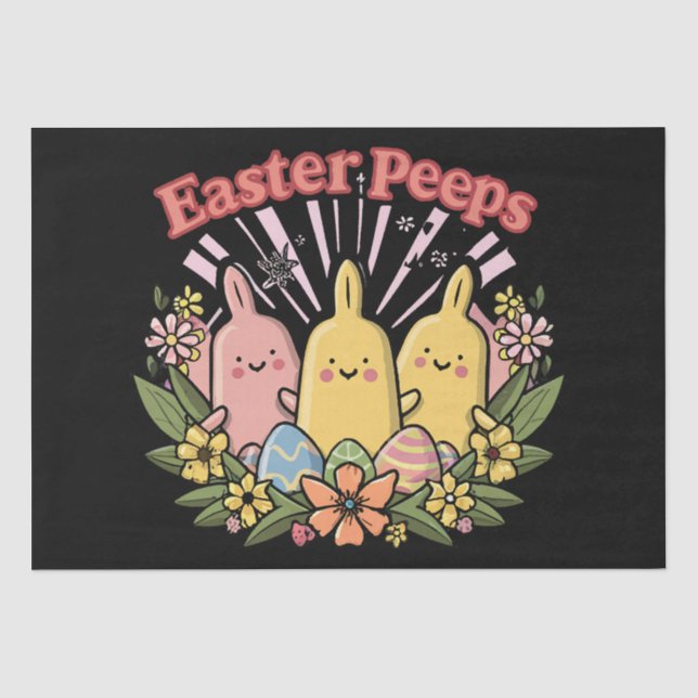 Papier Mousseline Peeps de Pâques (Recto)