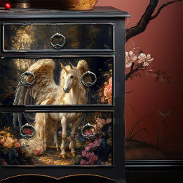 Papier Mousseline Pégase bleu vintage Mythologie grecque