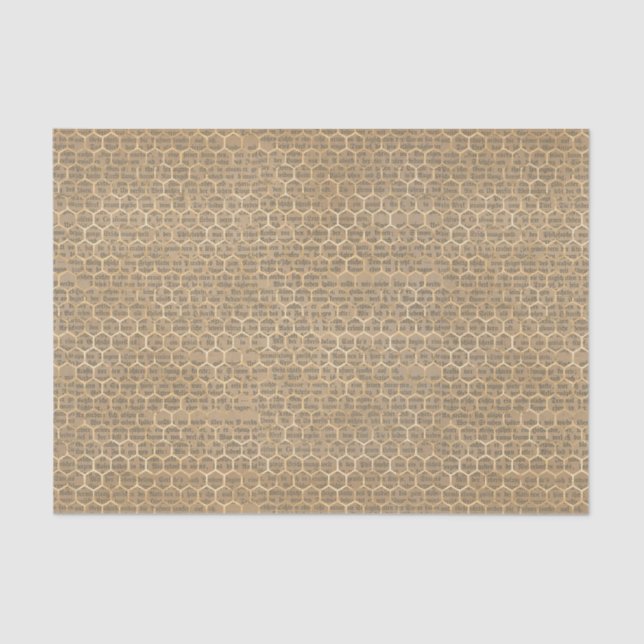 Papier Mousseline Peigne de miel vintage (Recto)