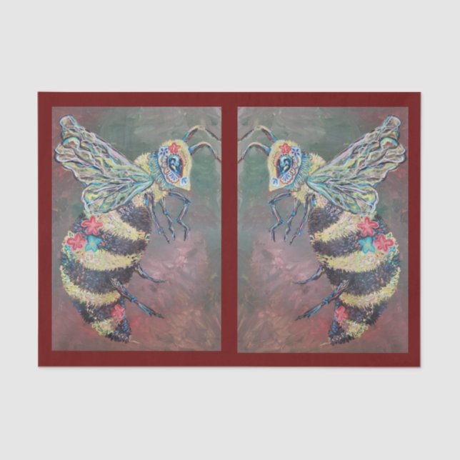 Papier Mousseline peindre les abeilles (Recto)