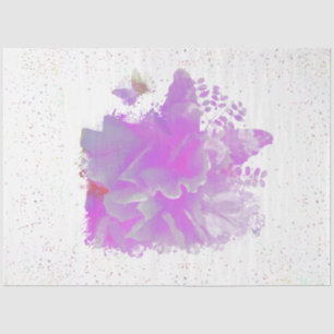 Papier Mousseline *~* Peine rose Papillon d'art peintre AR3