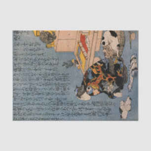Papier Mousseline Peintre qui aime Chats, Utagawa Kuniyoshi