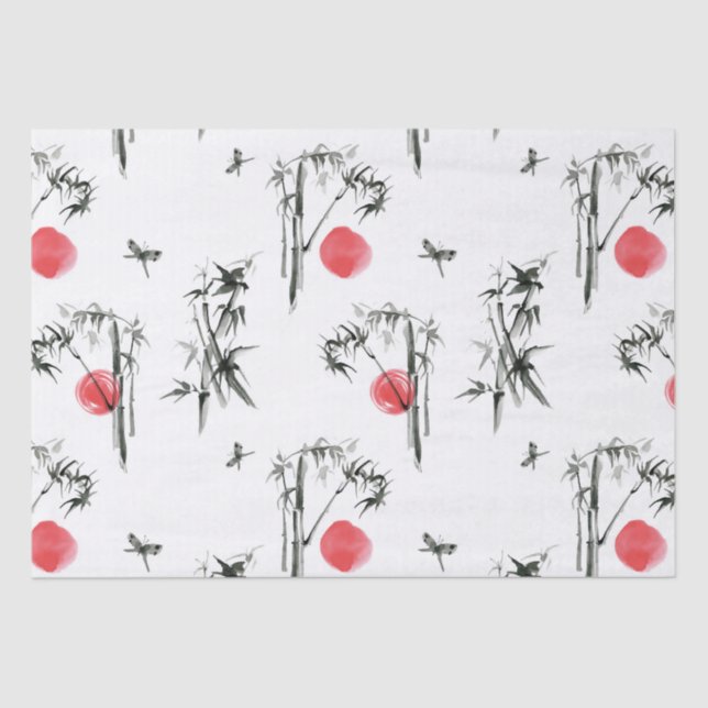 Papier Mousseline Peinture à encre japonaise Sumi-e (Recto)